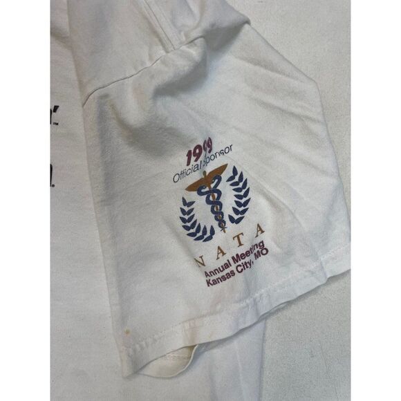 VINTAGE Tinactin Antifungal Promo Graphic 1999 T-shirt Men XL White 90s - Picture 9 of 11